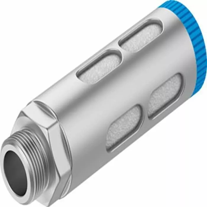 Festo GRU Die Cast Aluminium 10 bar Pneumatic Silencer, Threaded, G 3/4 Male, GRU-3/4-B