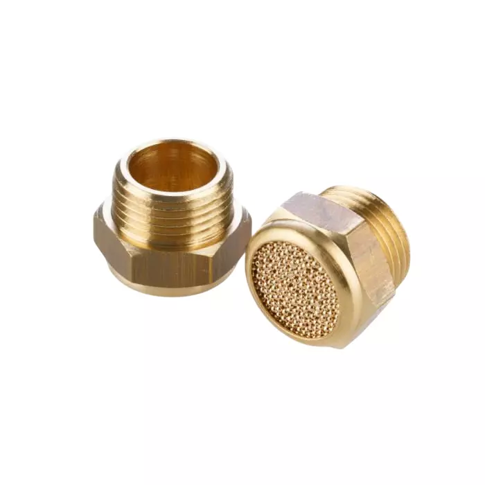 Festo AMTE-M-H Brass, Bronze 10 bar Pneumatic Silencer, Threaded, G 3/8 Male, AMTE-M-H-G38 (Bag 10 Piece)