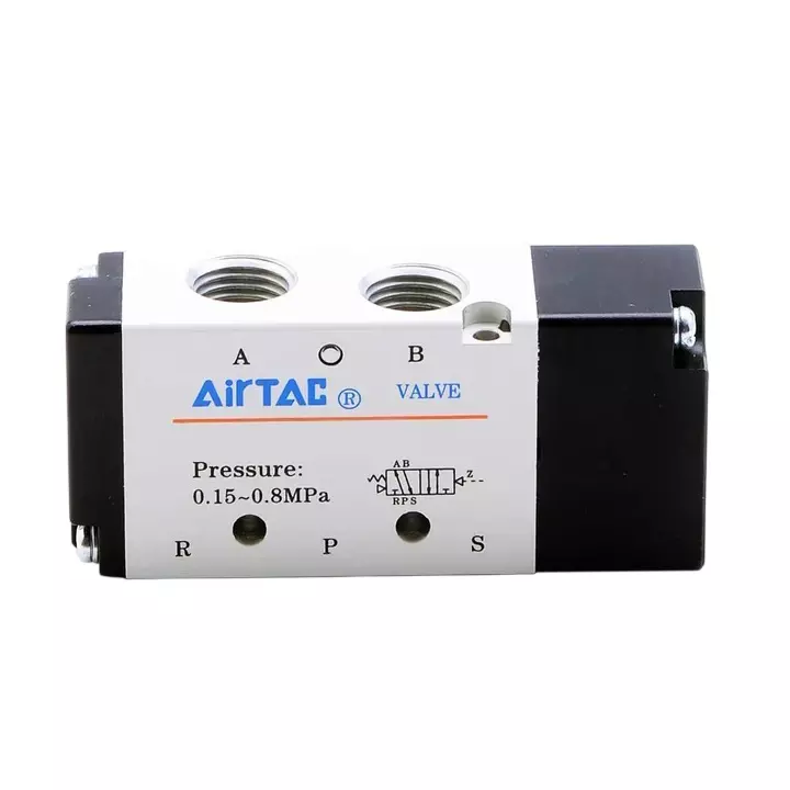 Airtac 5/2 Way Single Acting Air Valve G 1/8 inch (3.17 mm) Port Size and Aluminium Alloy Body, 4A110-06