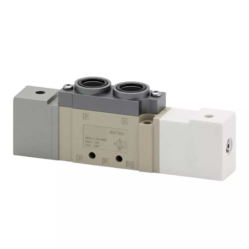 SMC Air Valve SYA7000 Series Body Ported Or Base Mounted Design 5 Port and 0.15 to 0.7 MPa Operating Pressure, SYA7420-02