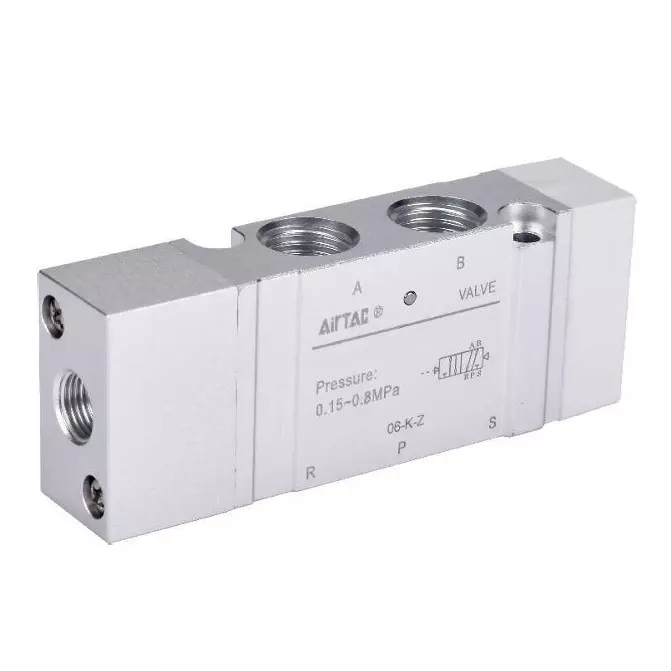 Airtac 7SA Series 5/2 Way Air Control Valve 3/8 inch (9.52 mm) Port Size and Aluminium Alloy Body, 7SA310－10