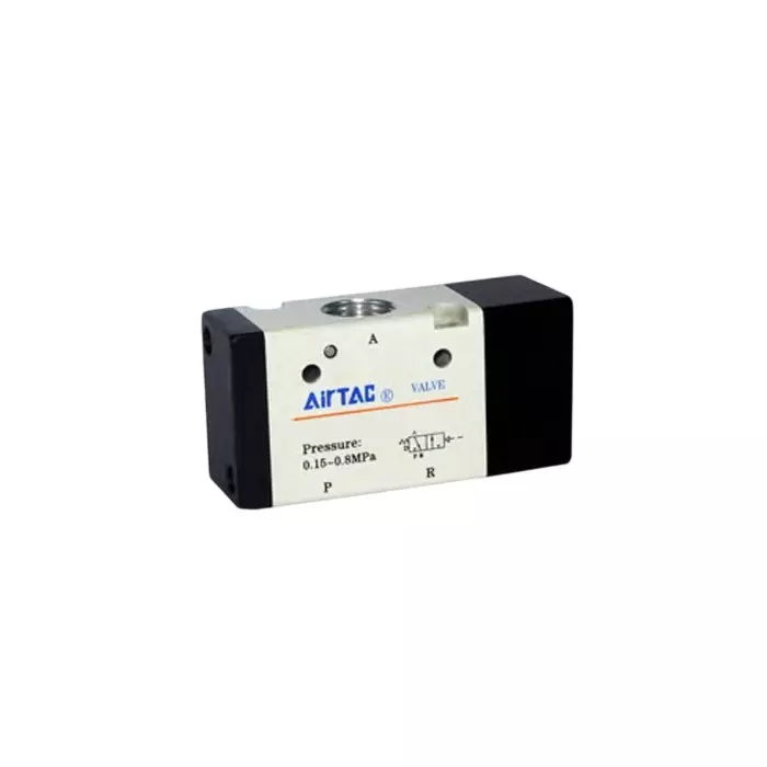 Airtac 3/2 Way Double Acting Air Valve G 3/8 inch (9.52 mm) Port Size and Aluminium Alloy Body, 3A320-10