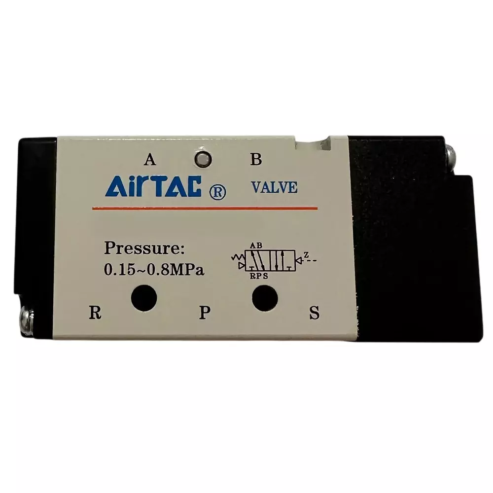 Airtac 5/2 Way Single Acting Air Valve G 1/4 inch (6.35 mm) Port Size and Aluminium Alloy Body, 4A210-08