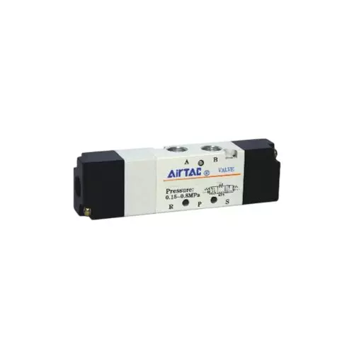 Airtac 5/2 Way Double Acting Air Valve G 1/8 inch (3.17 mm) Port Size and Aluminium Alloy Body, 4A120-06