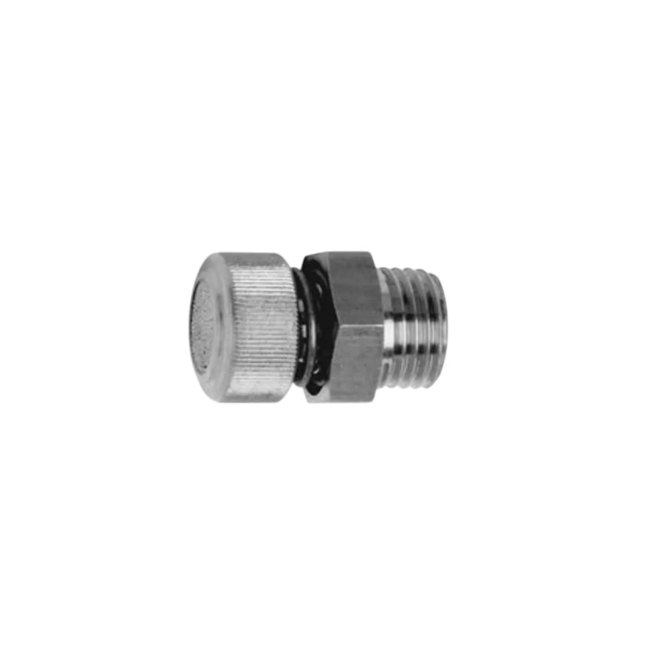 Camozzi G1/2 inch (12.7 mm) Flow Control With Silencer, RSW-1/2