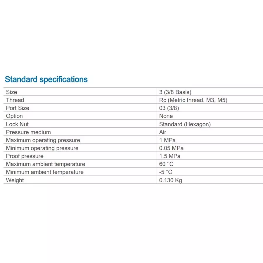 SMC 9.50 mm (3/8 inch) Alloy Aluminum Standard In-Line Speed Controller, AS3000-03