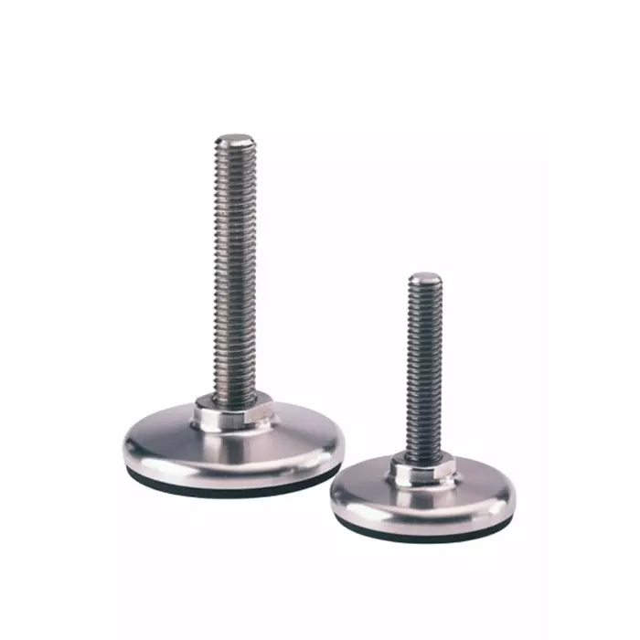 Nu-Tech Engineering M12 80 mm Dia. Stainless Steel Electronics Adjustable Foot 1500 Kg Static Load Capacity 0Â° Tilt Angle, A315/004