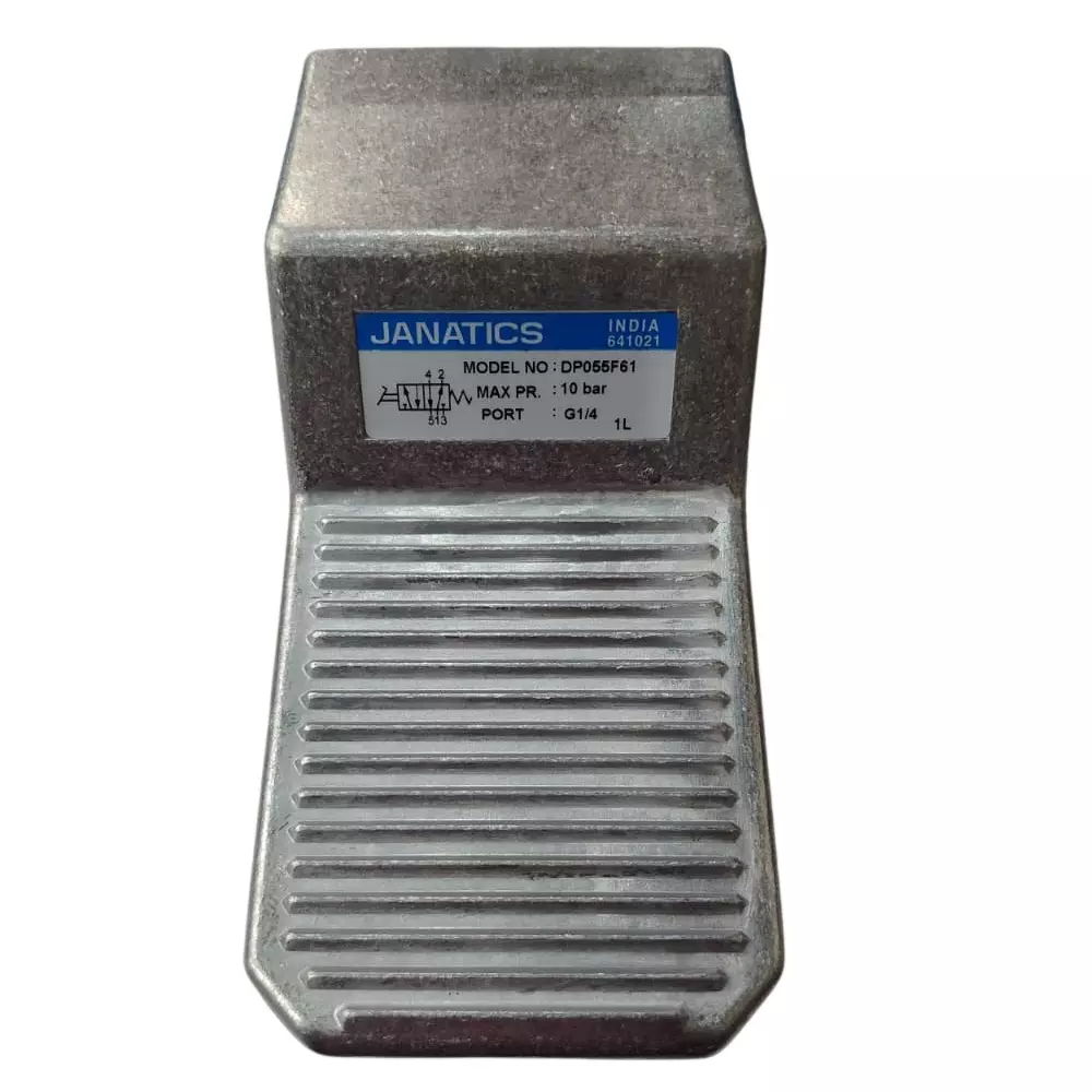 Janatics DP055F61 Foot Pedal Valve (Port Size 6.35 mm (1/4 inch), Flow lts/min 550)