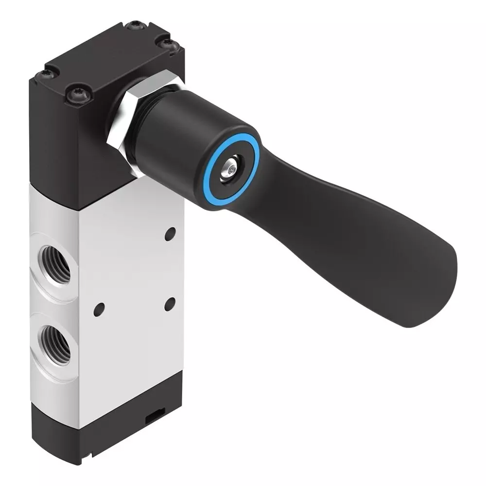 FESTO Hand Lever Valve Piston Gate Valve Design -0.095 Mpa - 1 Mpa Operating Pressure, 4165866