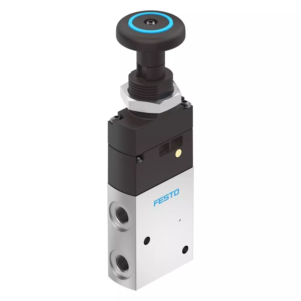 FESTO Pushbutton Valve Poppet Seat Design 0.35 Mpa - 1 Mpa Operating Pressure, 5299705
