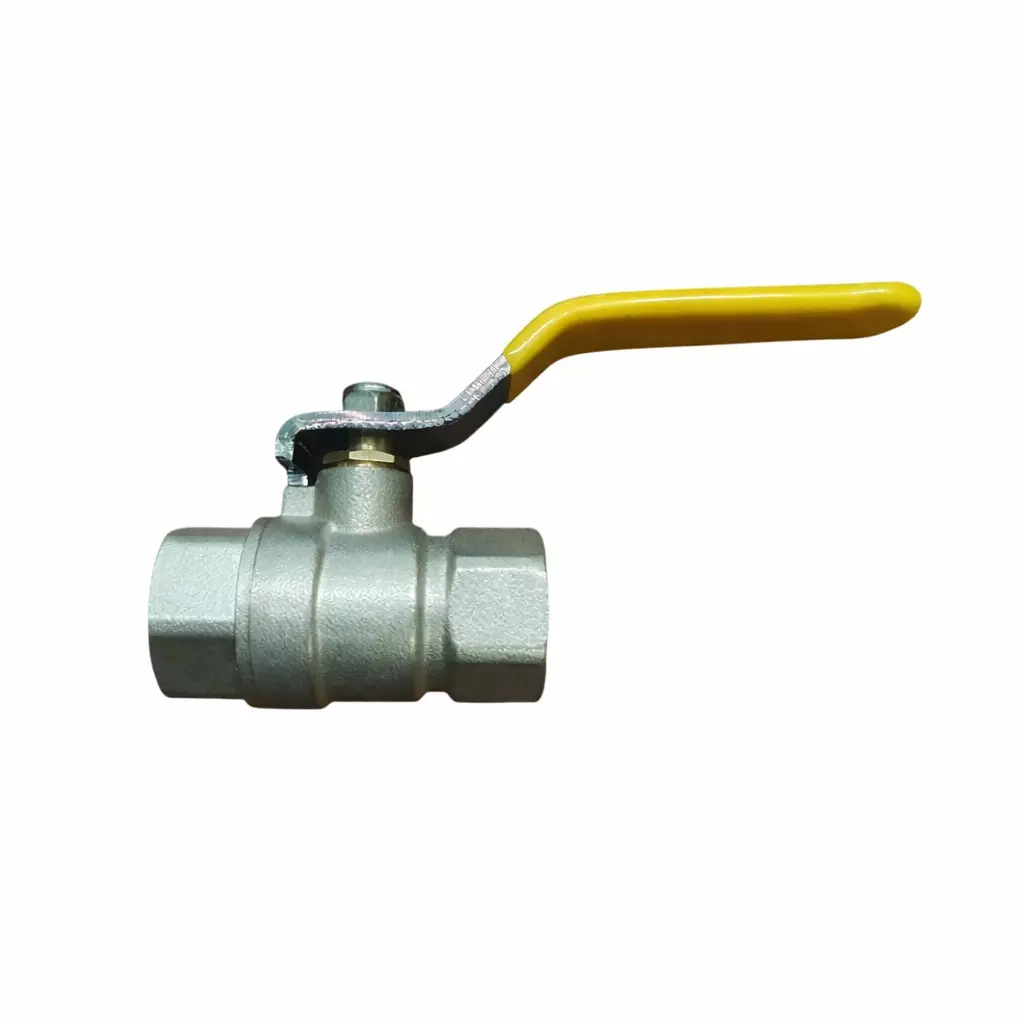 INTECO Ball Valve Chrome Brass Nickel Finish 6.35 mm (1/4 Inch), 1010-DN008