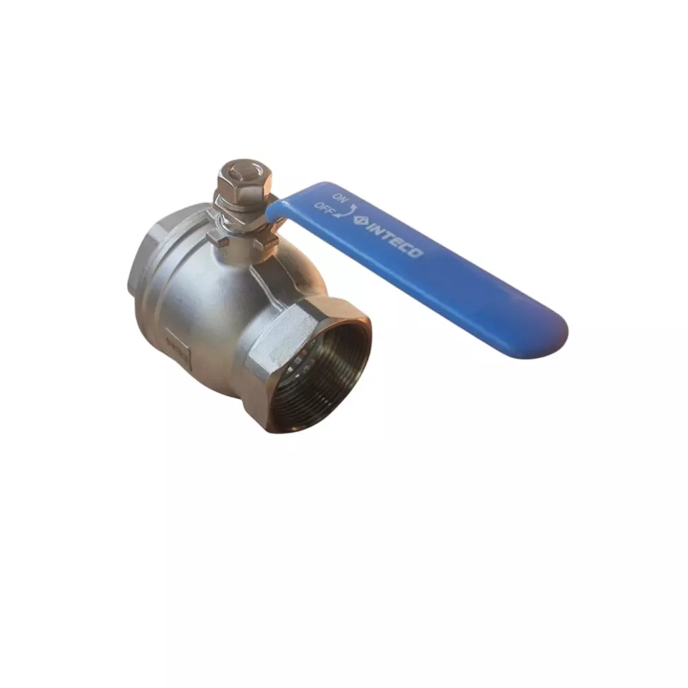 INTECO Ball Valve Full Bore SS-304 Long Handle 50 mm (2 Inch), 2009-DN050 (Pack of 2)