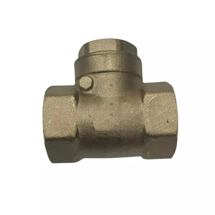 INTECO Check Valve Horizontal Brass Finish 12.7 mm (1/2 Inch), 4010-DN15