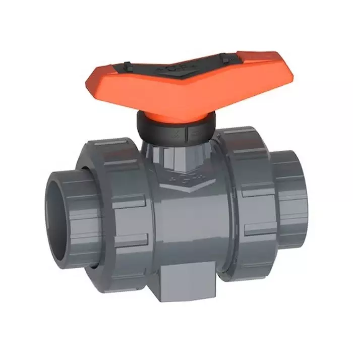 Georg Ball Valve Fischer PVC-U 2 Way Solvent Cement Socket 3/4in 16 bar Operating Pressure, 161546063