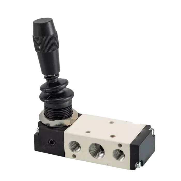 Spac Hand Lever Operated Valve With Detent White & Black 12.7 mm for Industrial Use, PS40B1H-04