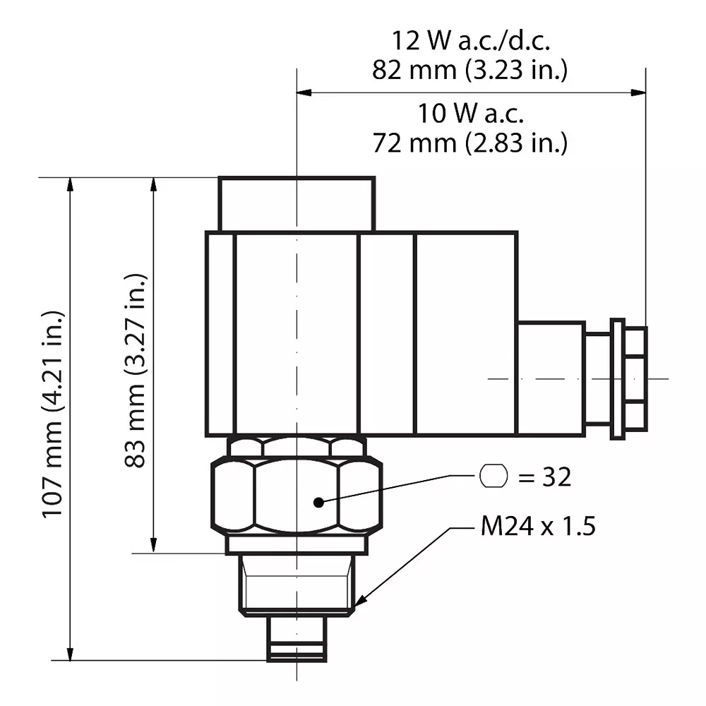 Danfoss Steel Pilot Valve Thread Connection 65 bar 0.34 m³/h, EVM