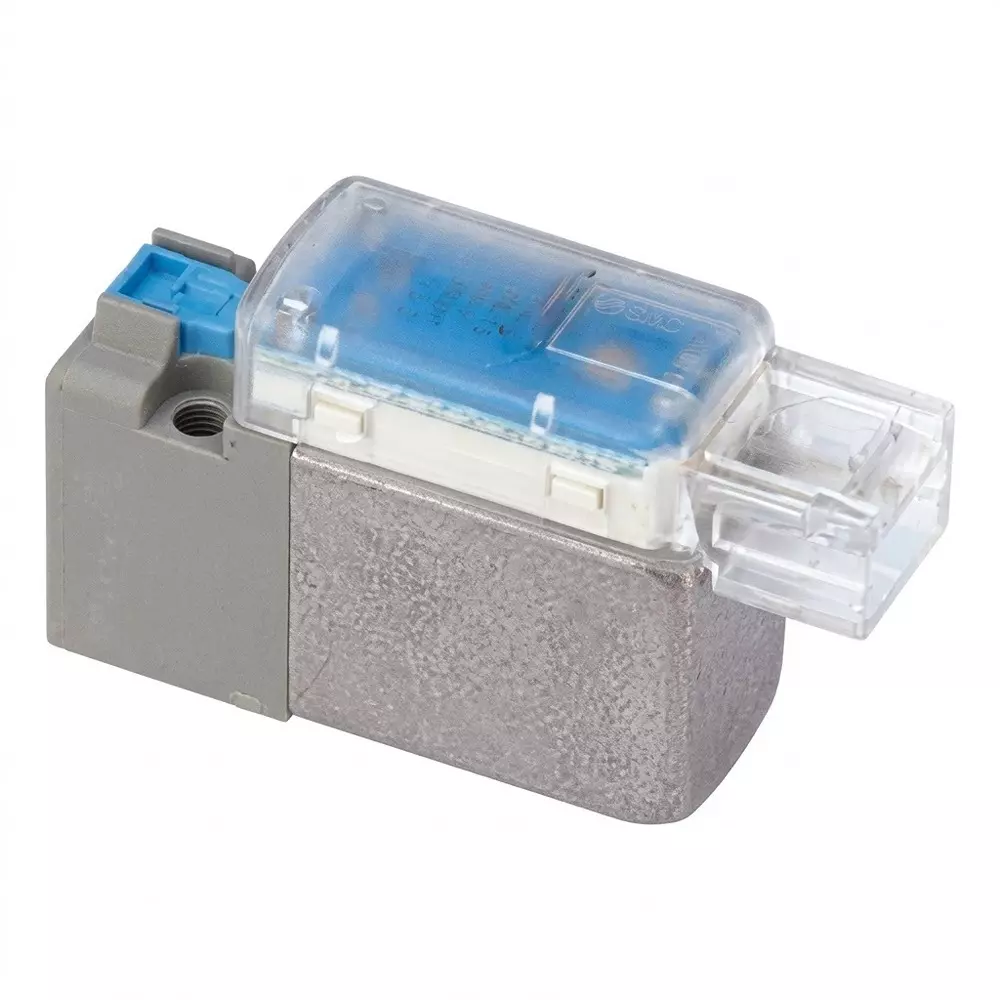 SMC Pilot Valve Plastic Body Grey & Blue Color and Compatible For SMC SYJ300/500/700 Series, V115-5D