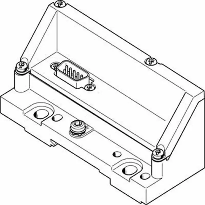Festo VMPAL Series 8 station End Plate for use with Valve Terminal MPA-L, VMPAL-EPL-SD9-IP40