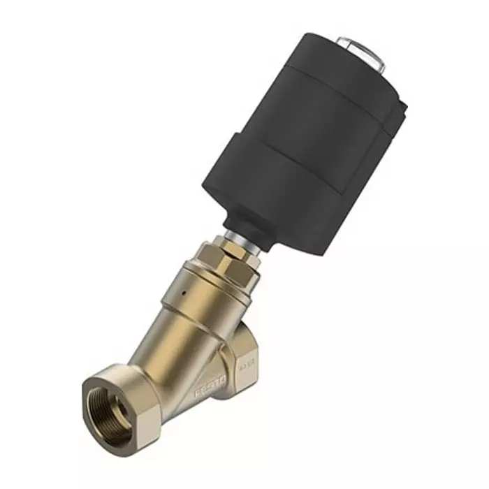 Festo Angle Seat type Pneumatic Actuated Valve, G 1/8 inch to G 1 1/2in, 0.7 MPa, VZXA-B-TS6-40-M2-B1T-9.3-K-75-20-PM