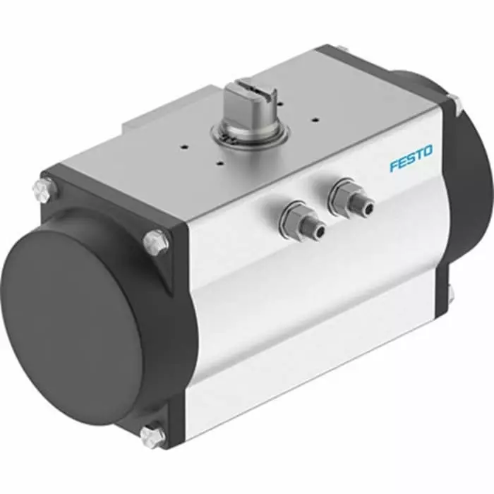 Festo DFPD Series 8 bar Single Action Pneumatic Rotary Actuator, 90° Rotary Angle, DFPD-240-RP-90-RS60-F10-R3-C