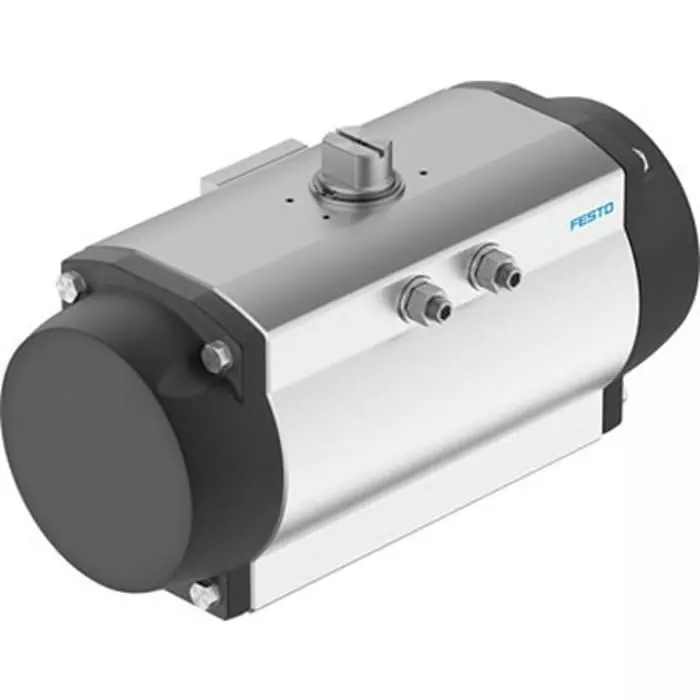 Festo DFPD Series 8 bar Single Action Pneumatic Rotary Actuator, 90° Rotary Angle, DFPD-700-RP-90-RS60-F12-R3-C