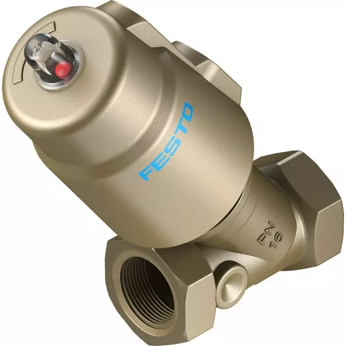 Festo Angle Seat type Pneumatic Valve, BSP 1 inch, 10 bar, VZXF-L-M22C-M-B-G1-230-H3B1-50-10