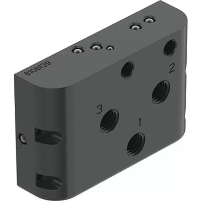 Festo CAPS Series G 1/4 Manifold Block for use with Prepared For Positioner CMSH-V-SD, CAPS-M1-VDE1-S-A-AL-G14-V
