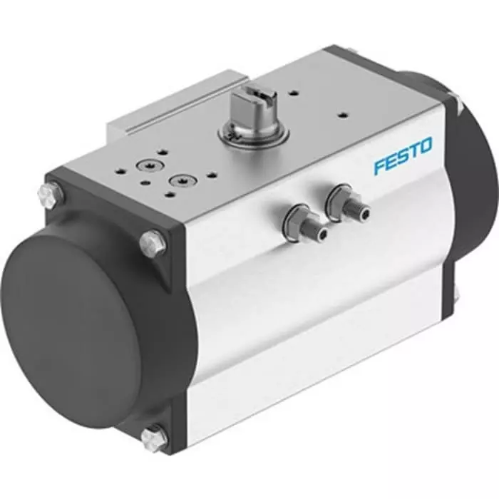 Festo DFPD Series 8 bar Single Action Pneumatic Rotary Actuator, 90° Rotary Angle, DFPD-80-RP-90-RS60-F07-R3-C-VDE2