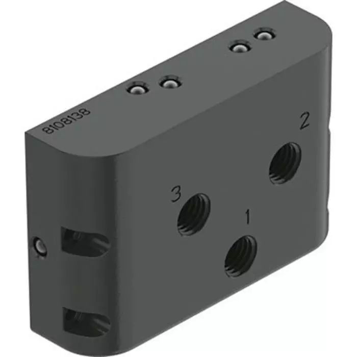 Festo CAPS Series G 1/4 Manifold Block for use with Prepared For Positioner CMSH-V-SD, CAPS-M1-VDE1-S-A-AL-G14