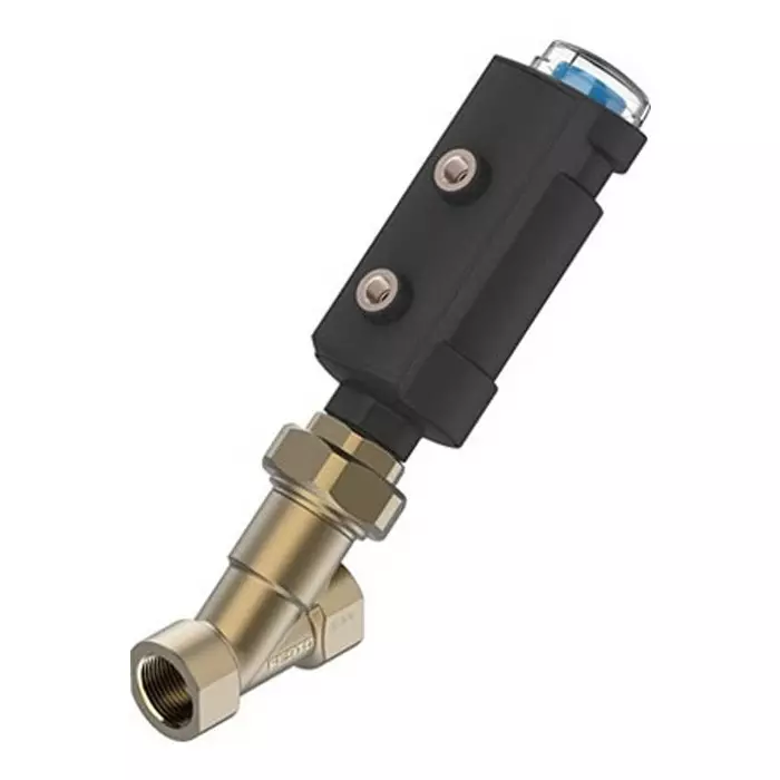 Festo Angle Seat type Pneumatic Actuated Valve, G 1/8 inch to G 3/4 inch, 1.28 MPa, VZXA-B-TS6-20-M2-B1T-12.8-K-46-17-PM