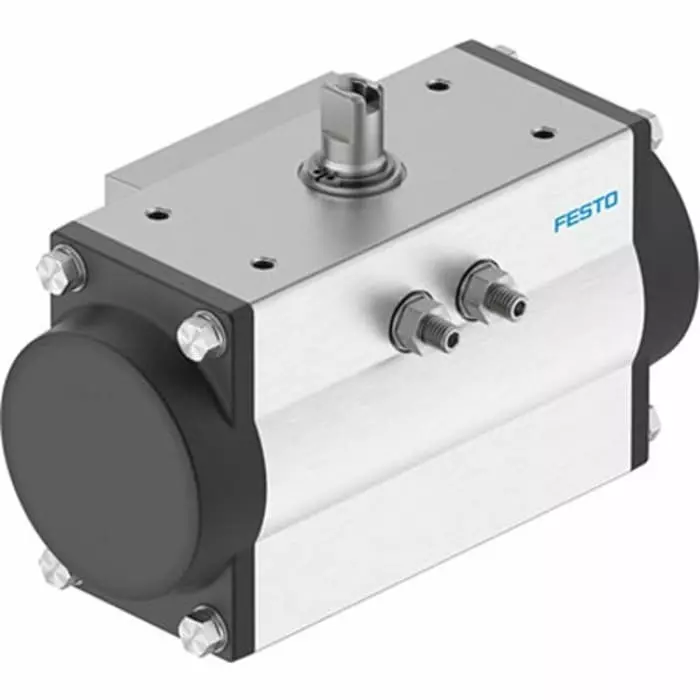 Festo DFPD Series 8 bar Single Action Pneumatic Rotary Actuator, 90° Rotary Angle, DFPD-40-RP-90-RS60-F05-R3-C