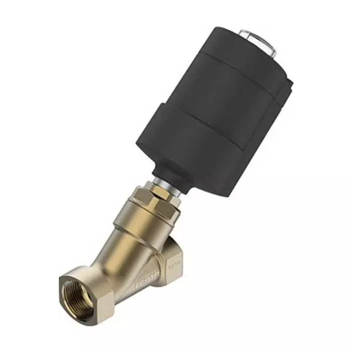 Festo Angle Seat type Pneumatic Actuated Valve, G 1/8 inch to G 1 1/4 inch, 0.7 MPa, VZXA-A-TS6-32-M6-B1T-16-K-75-20-PR-PM