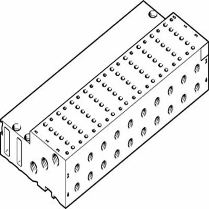 Festo MHA Series 10 station M5, M7 Manifold for use with Solenoid Valve, MHA2-PR10-5-M5