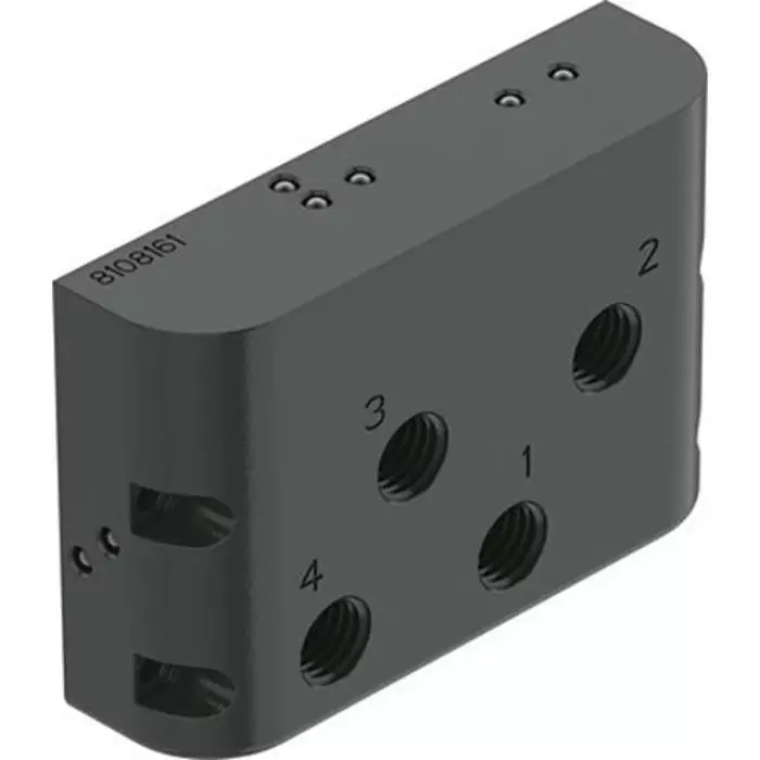 Festo CAPS Series G 1/4 Manifold Block for use with Prepared For Positioner CMSH-V-SD, CAPS-M1-VDE1-D-C-AL-G14