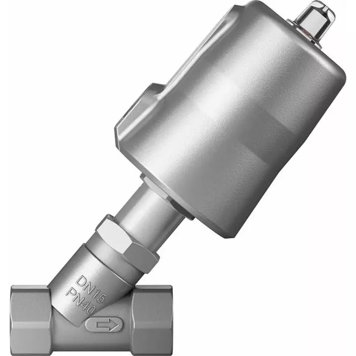 Festo Angle Seat type Pneumatic Actuated Valve, BSP 1/2in, 40 bar, VZXF-L-M22C-M-B-G12-130-M1-V4V4T-50-40