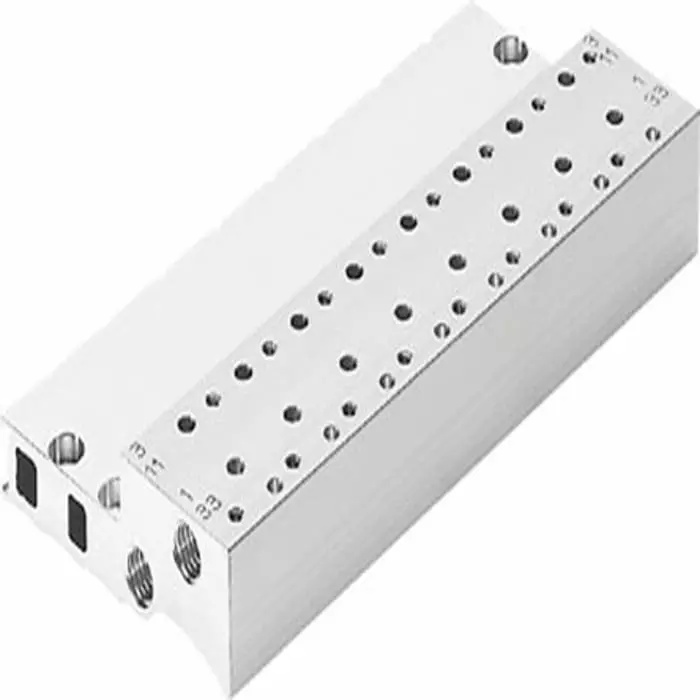 Festo MHP2 Series 10 station M7 Manifold Block for use with Solenoid Valve MHP2, MHP2-PR10-3