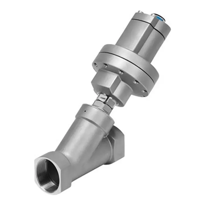 Festo Angle Seat type Pneumatic Actuated Valve, G 1/8 inch to G 2 1/2in, 0.8 MPa, VZXA-A-TS6-65-M2-V13T-8-M-90-26-PR-V4