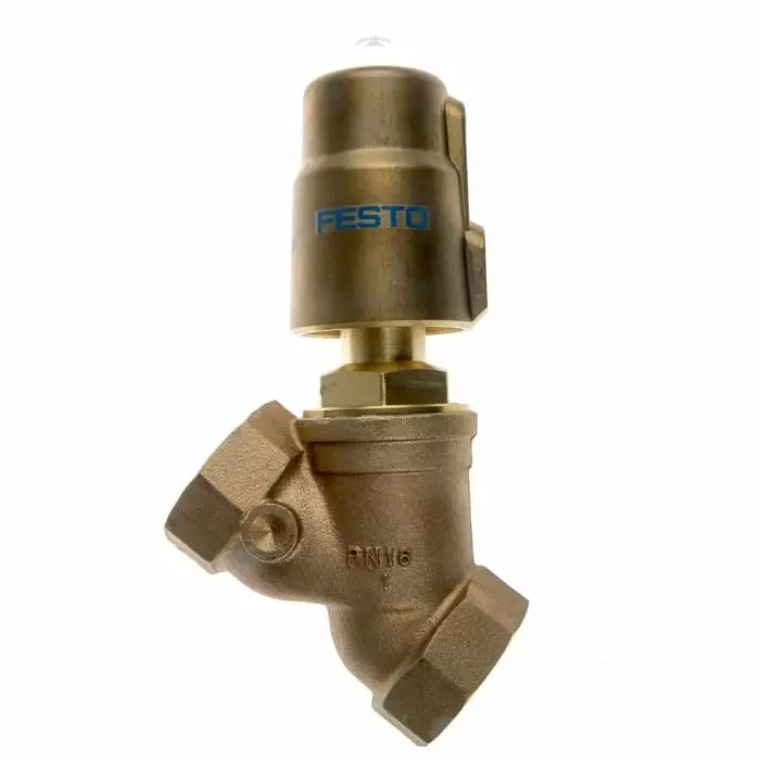 Festo Angle Seat type Pneumatic Actuated Valve, BSP 1-1/2in, 6 bar, VZXF-L-M22C-M-B-G112-350-M1-V4V4T-50-6