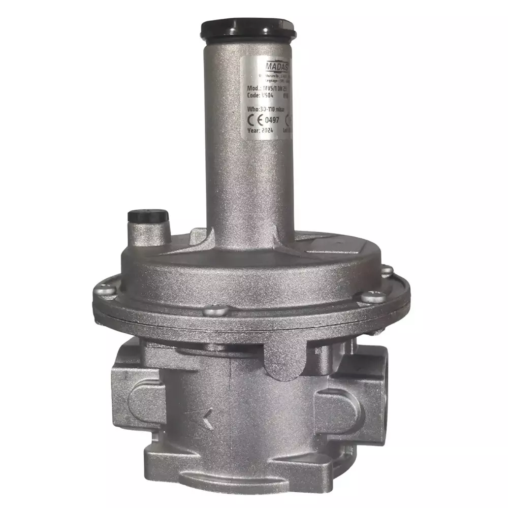 Madas Relief Valve Aluminium Silver 1 Bar Pressure Bar for Industrial Use, MVS/1 DN 25