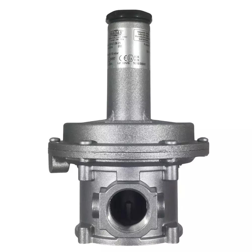 Madas Relief Valve Aluminium Silver 1 Bar Pressure Bar for Industrial Use, MVS/1 DN 25