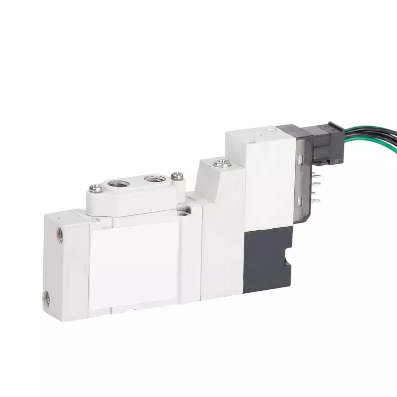 Spac GY Single Solenoid Valve 5/2 Way White & Black M5 for Industrial Use, GY2501-M5-24VDC