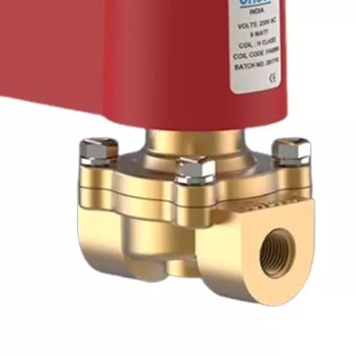 Uflow 12 V AC Screwed End (NC) Brass MCN Semilift Type Diaphragm 2/2 Way Operated Solenoid Valve MCN-B203E