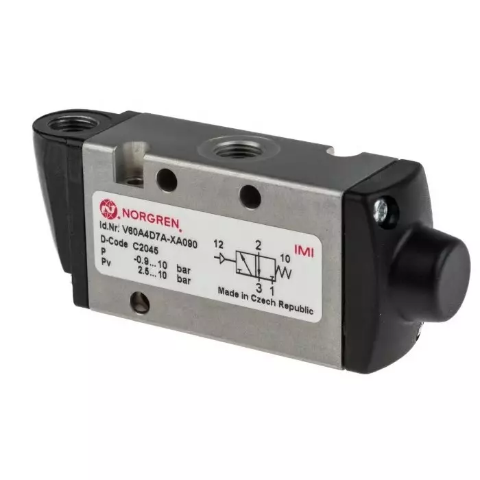 Norgren Pneumatic Solenoid Valve 3/2 Valve-Pilot/Spring G 1/8 V60 Series, V60A4D7A-XA090