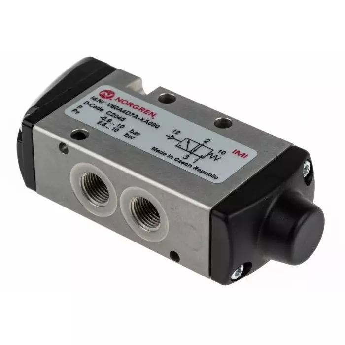 Norgren Pneumatic Solenoid Valve 3/2 Valve-Pilot/Spring G 1/8 V60 Series, V60A4D7A-XA090