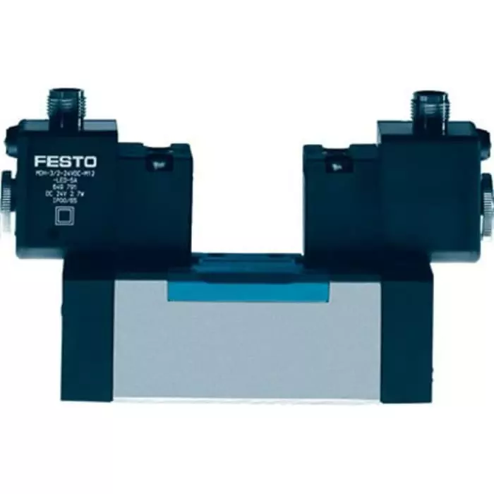 Festo Pneumatic Solenoid Valve JMDDH Metric M5 Connection Port, JMDDH-5/2-D-3-M12D-C