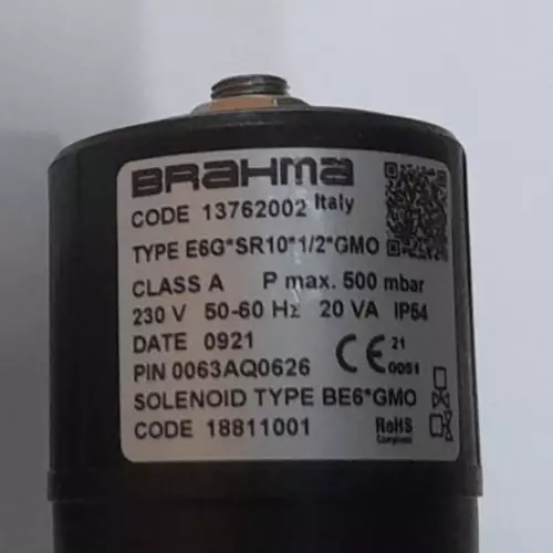 Brahma Solenoid Valve 230 V 20 VA, E6GSR10