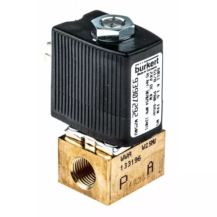 Burkert Solenoid Valve 2 port(s) NC 24 V DC 1/8 inch, 134071