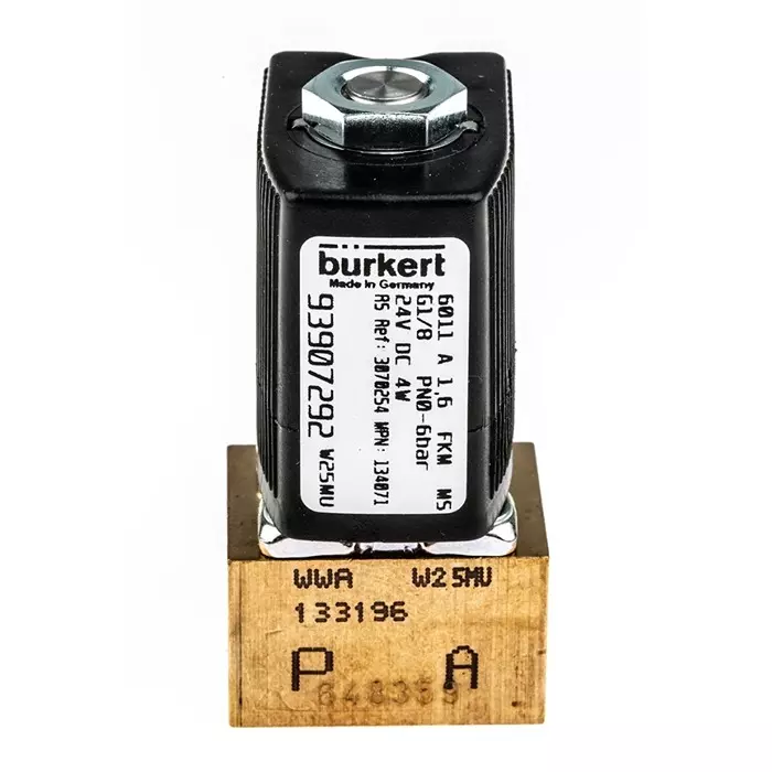 Burkert Solenoid Valve 2 port(s) NC 24 V DC 1/8 inch, 134071