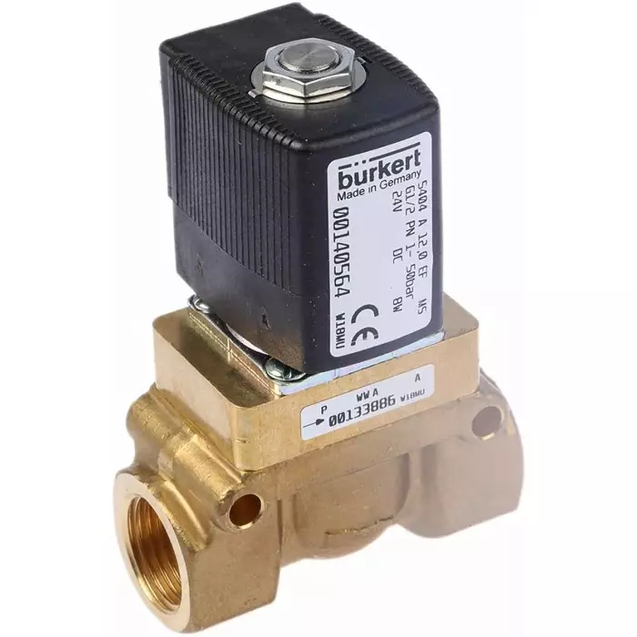 Burkert Solenoid Valve 2 port(s) NC 24 V DC 1/2 inch, 134590