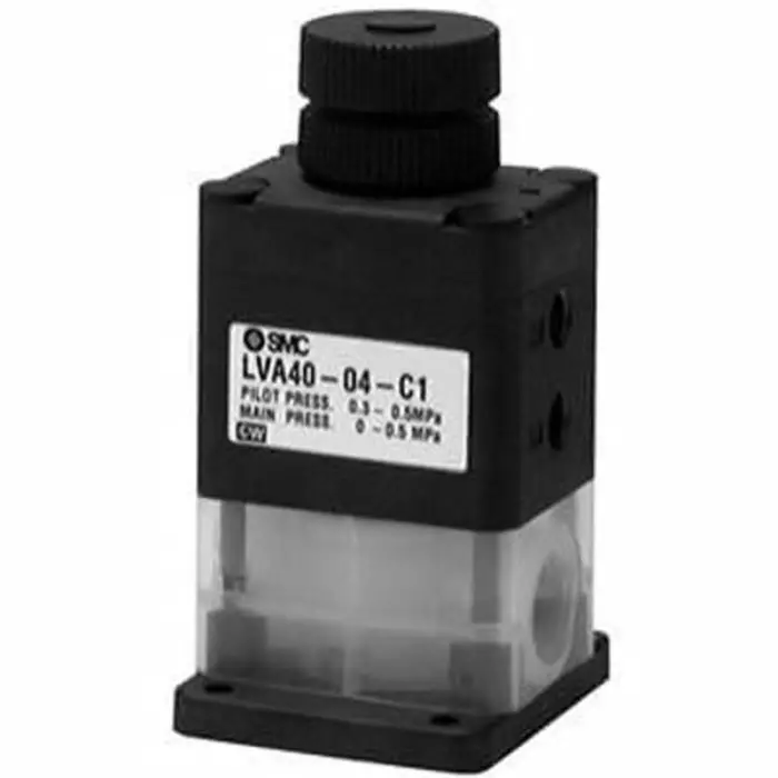 SMC Pneumatic Control Valve, NC, 1/2 inch, LVA40-04F-B